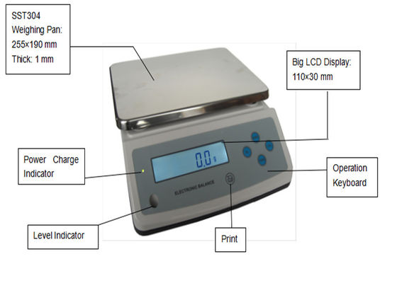 White Backlight LCD Display Digital Weighing Balance For Laboratory